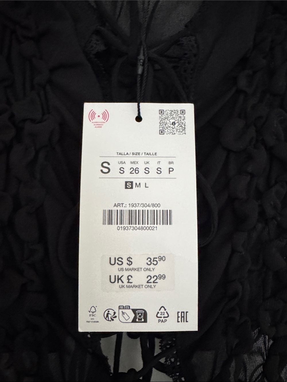 Zara Black Lace-Up Sheer Ruched Tank - Picture 11 of 16